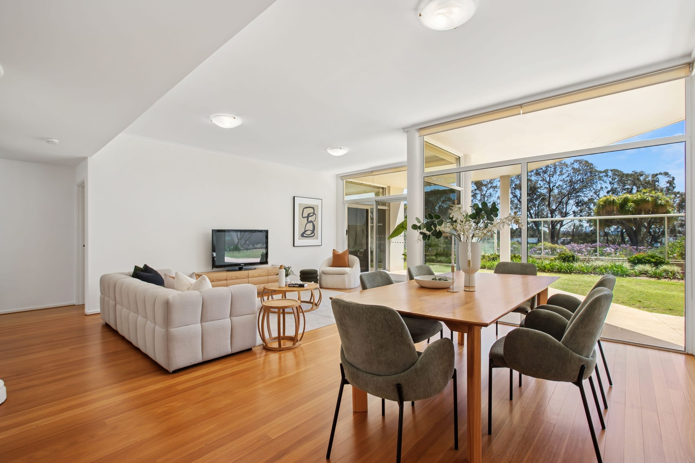 Living and dining, after