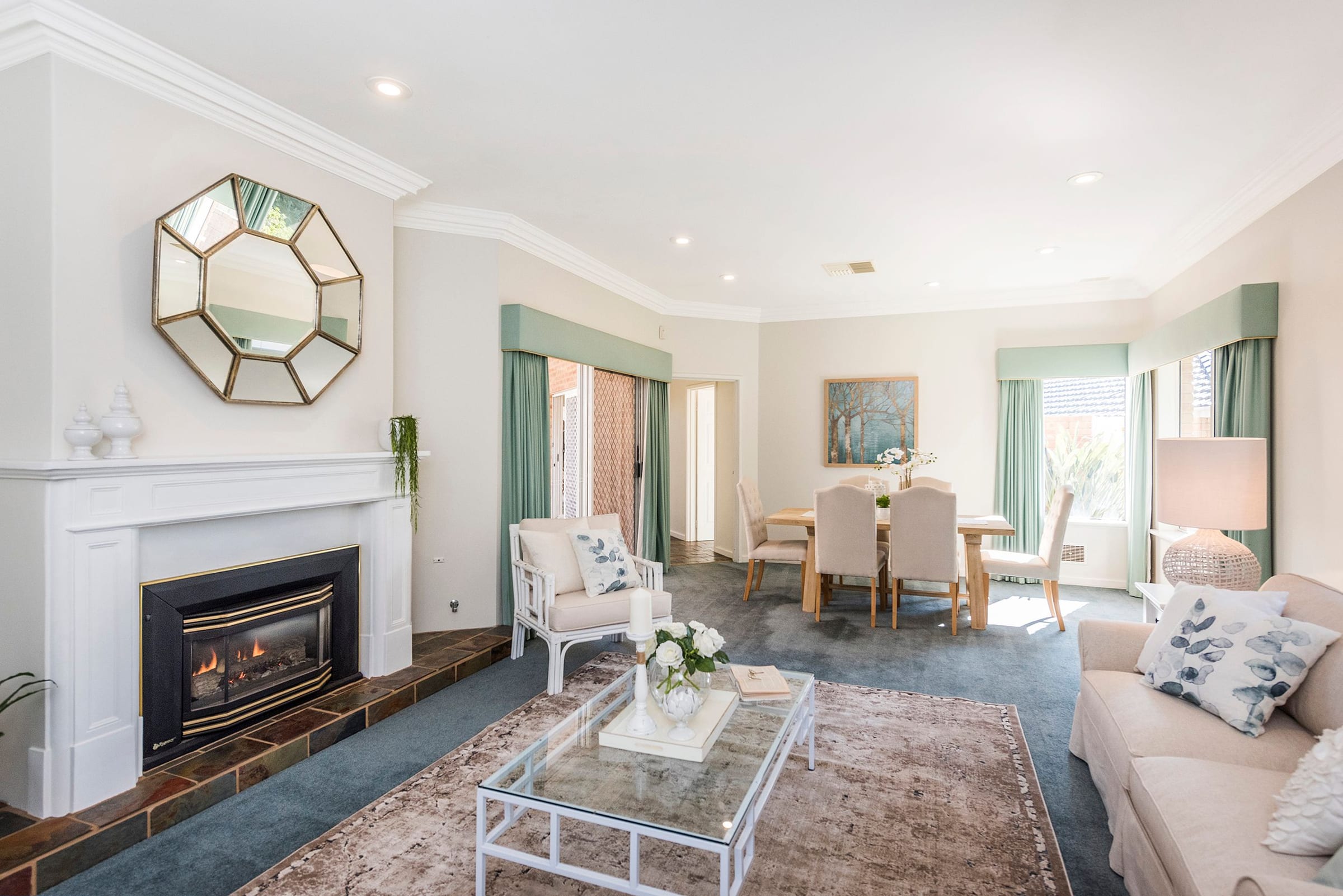 Lounge and dining, after